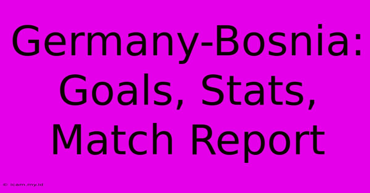 Germany-Bosnia: Goals, Stats, Match Report