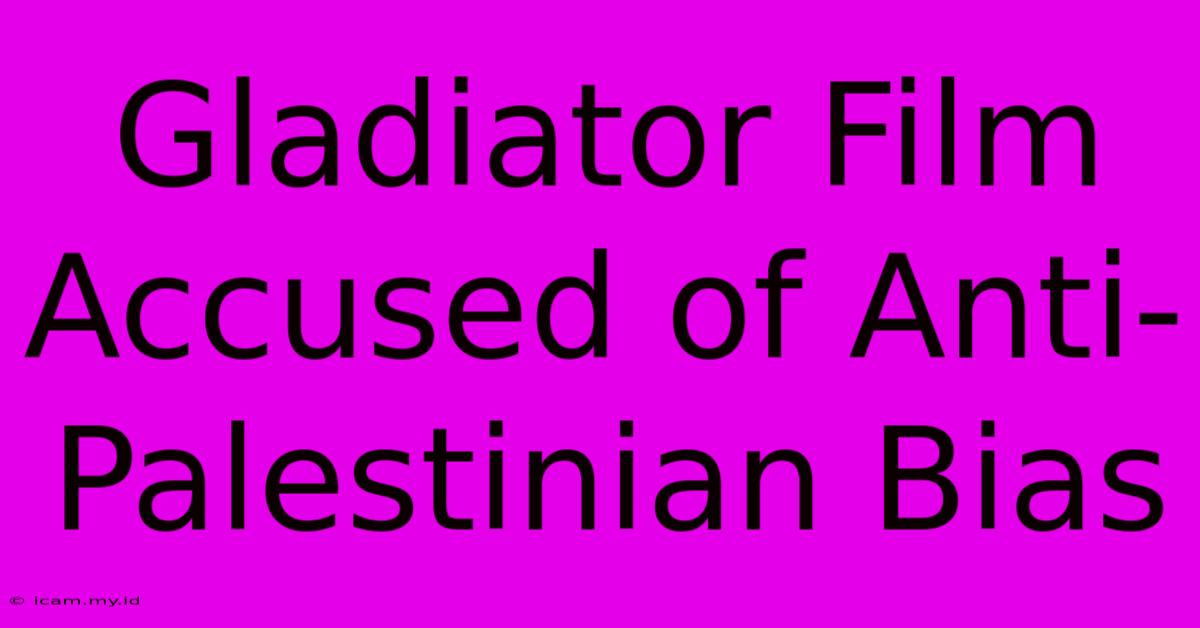 Gladiator Film Accused Of Anti-Palestinian Bias