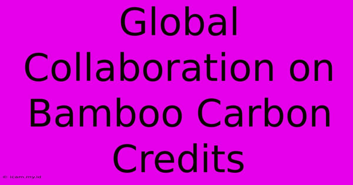 Global Collaboration On Bamboo Carbon Credits