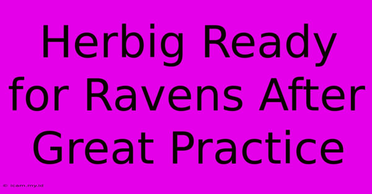 Herbig Ready For Ravens After Great Practice