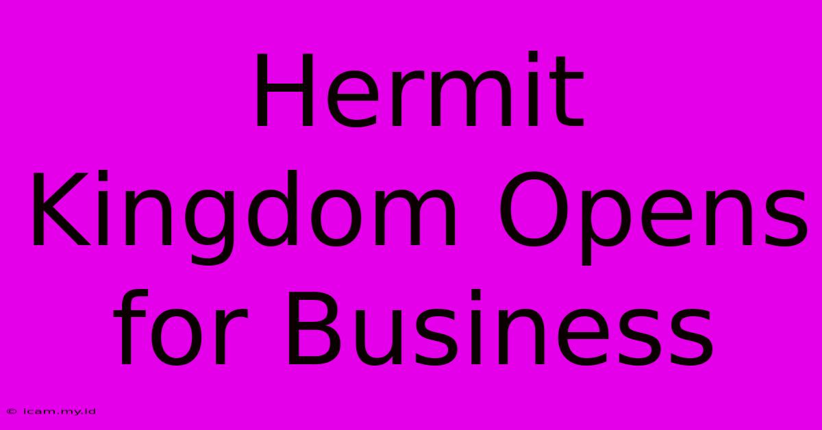 Hermit Kingdom Opens For Business