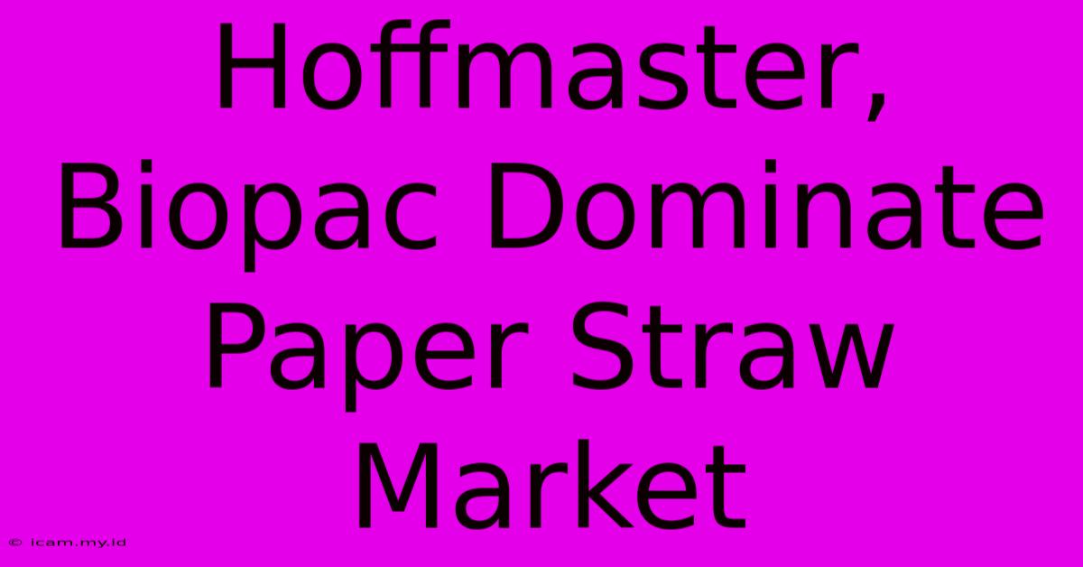 Hoffmaster, Biopac Dominate Paper Straw Market