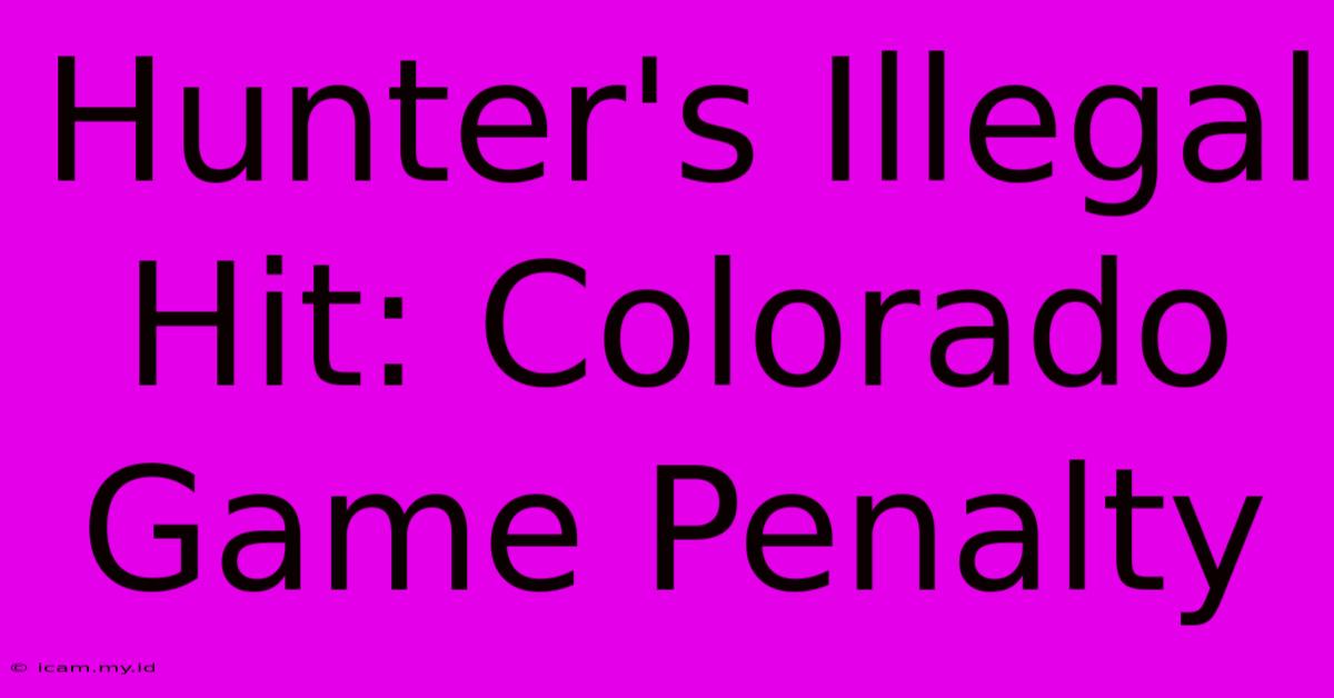 Hunter's Illegal Hit: Colorado Game Penalty