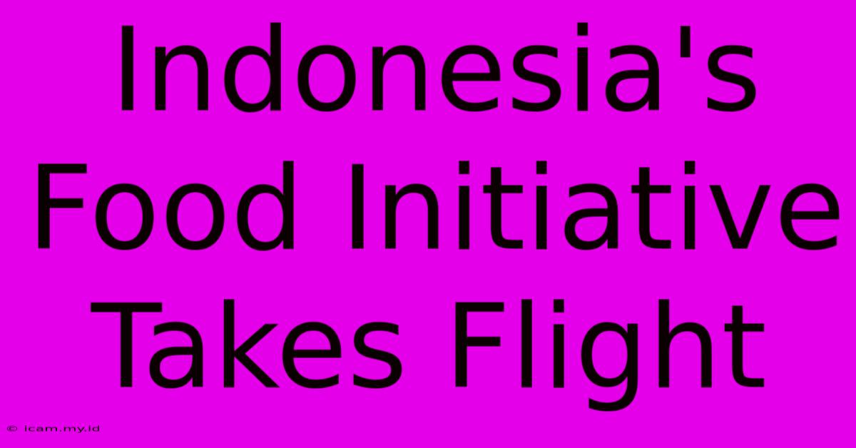 Indonesia's Food Initiative Takes Flight