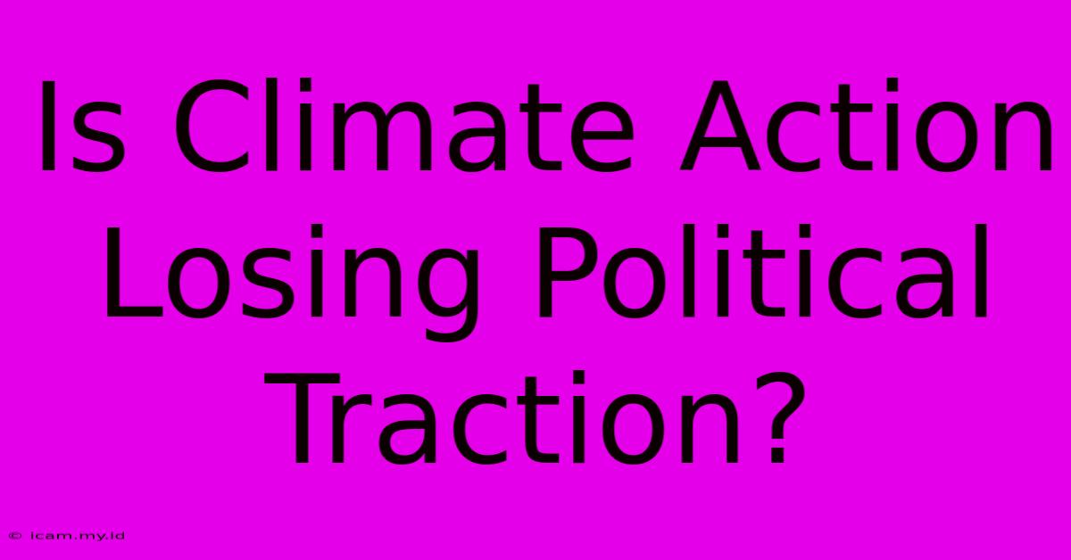 Is Climate Action Losing Political Traction?