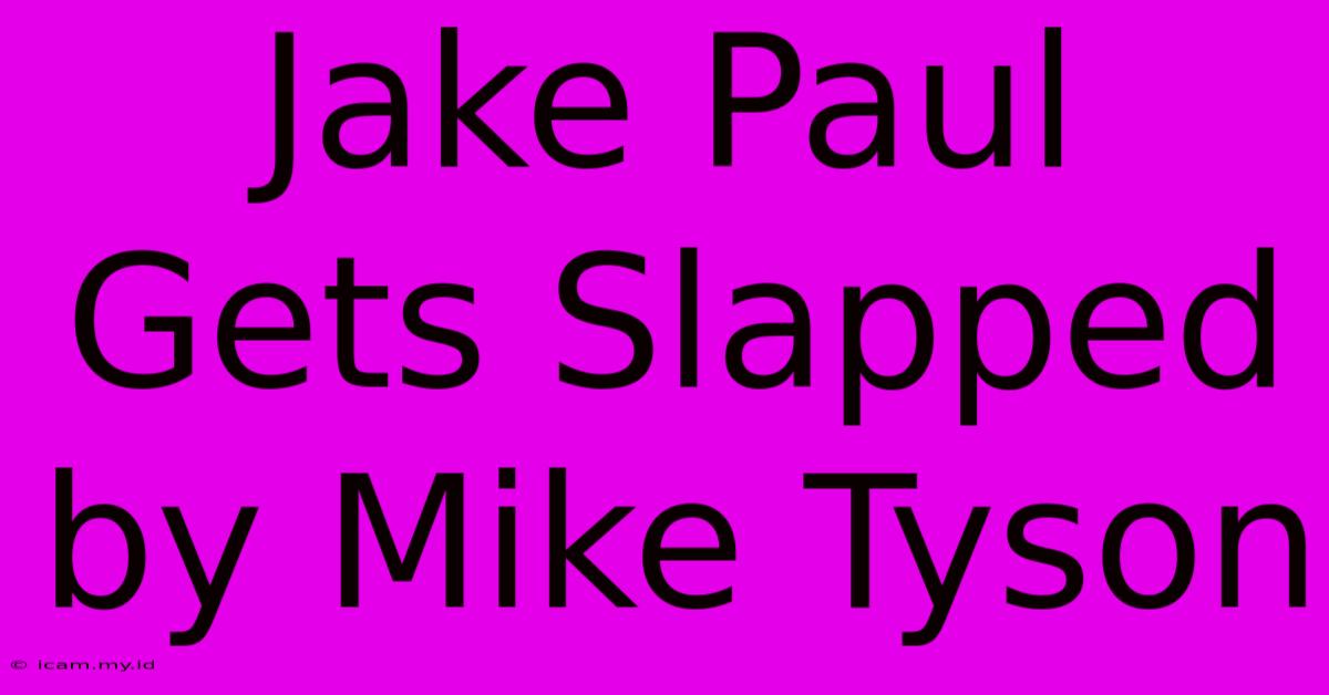 Jake Paul Gets Slapped By Mike Tyson