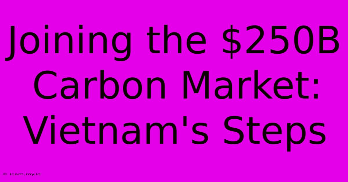 Joining The $250B Carbon Market: Vietnam's Steps