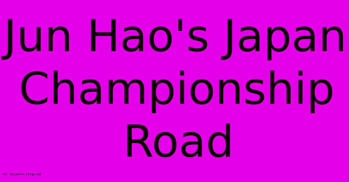 Jun Hao's Japan Championship Road