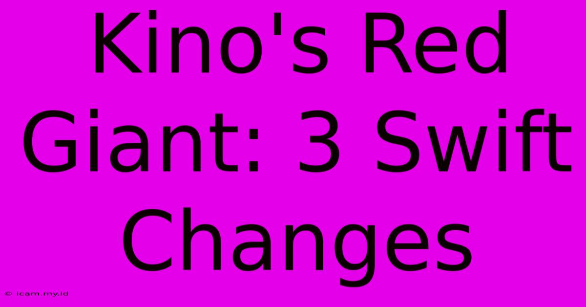 Kino's Red Giant: 3 Swift Changes