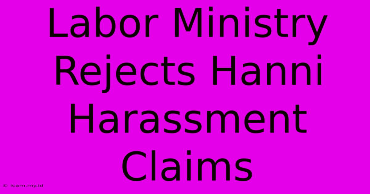 Labor Ministry Rejects Hanni Harassment Claims