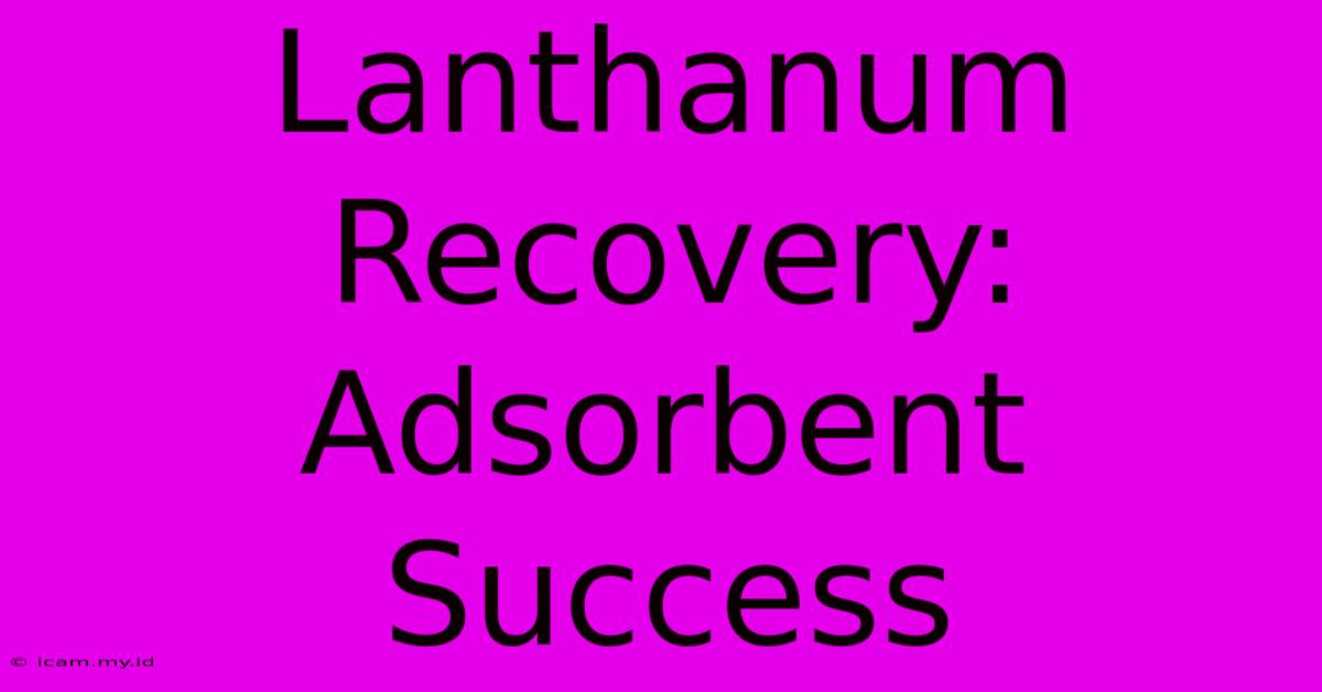 Lanthanum Recovery: Adsorbent Success