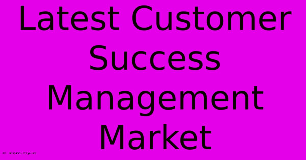 Latest Customer Success Management Market