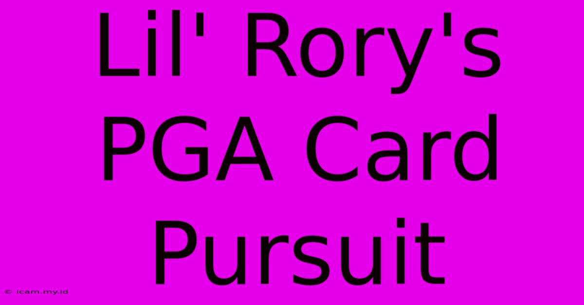 Lil' Rory's PGA Card Pursuit