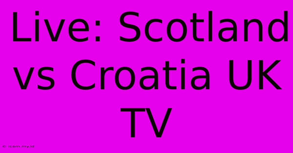 Live: Scotland Vs Croatia UK TV