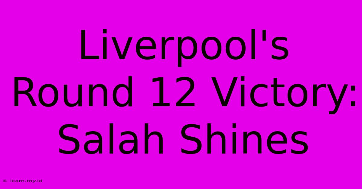 Liverpool's Round 12 Victory: Salah Shines