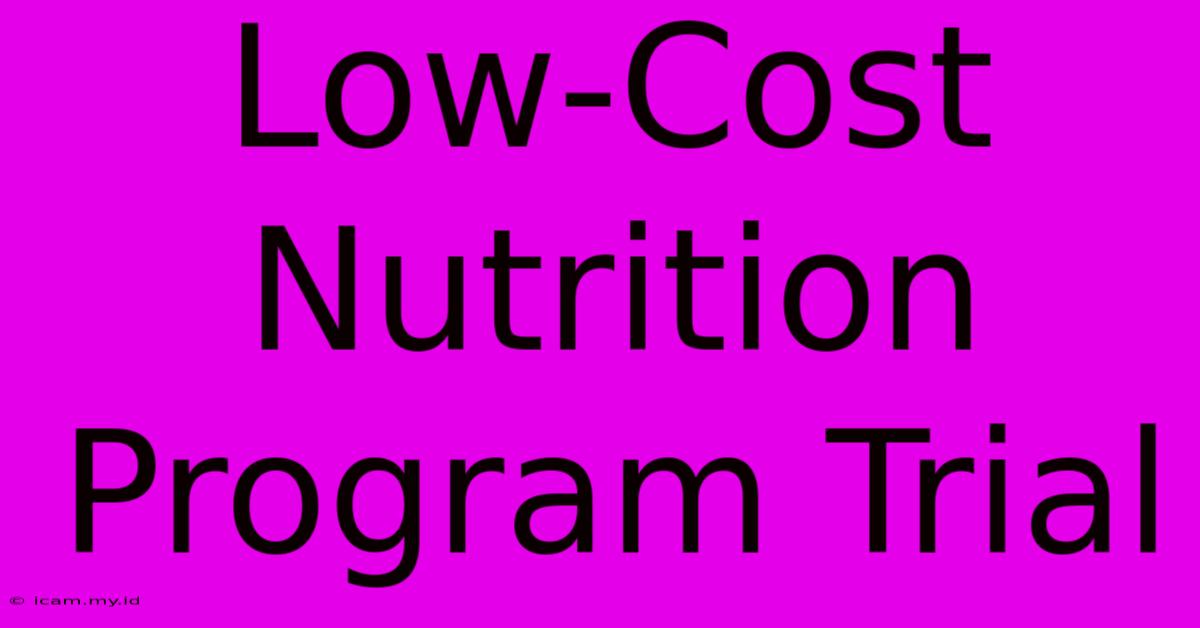 Low-Cost Nutrition Program Trial