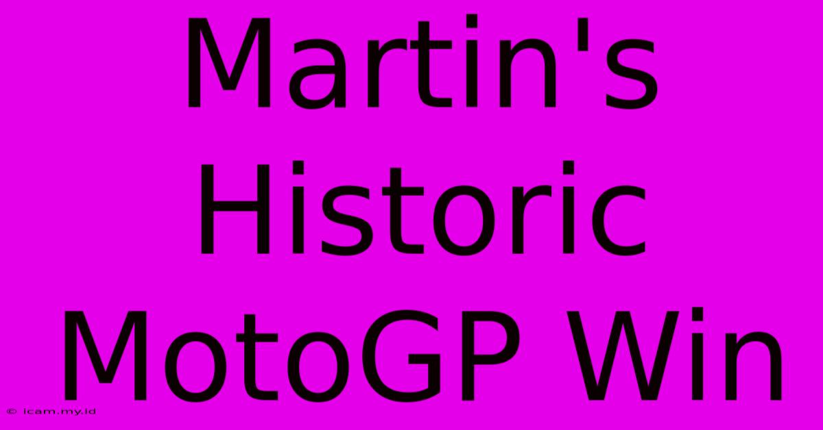 Martin's Historic MotoGP Win