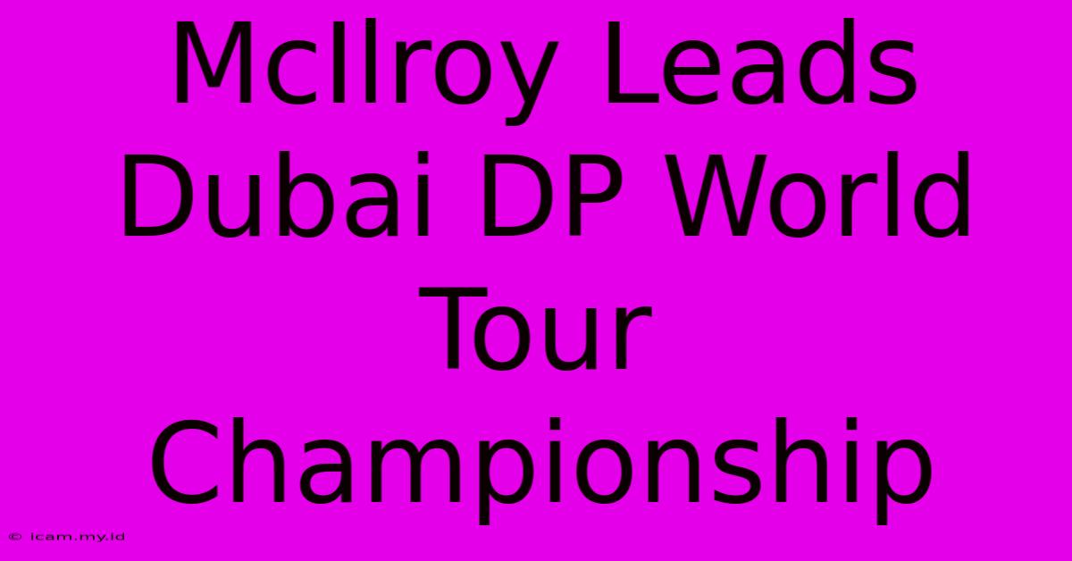 McIlroy Leads Dubai DP World Tour Championship