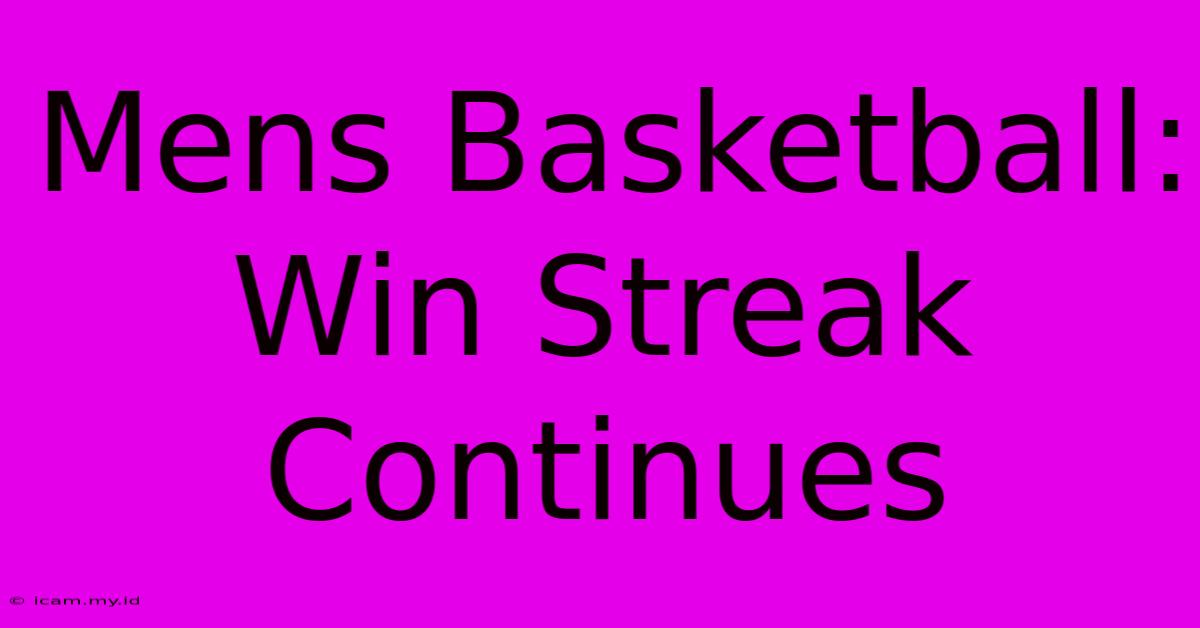 Mens Basketball: Win Streak Continues