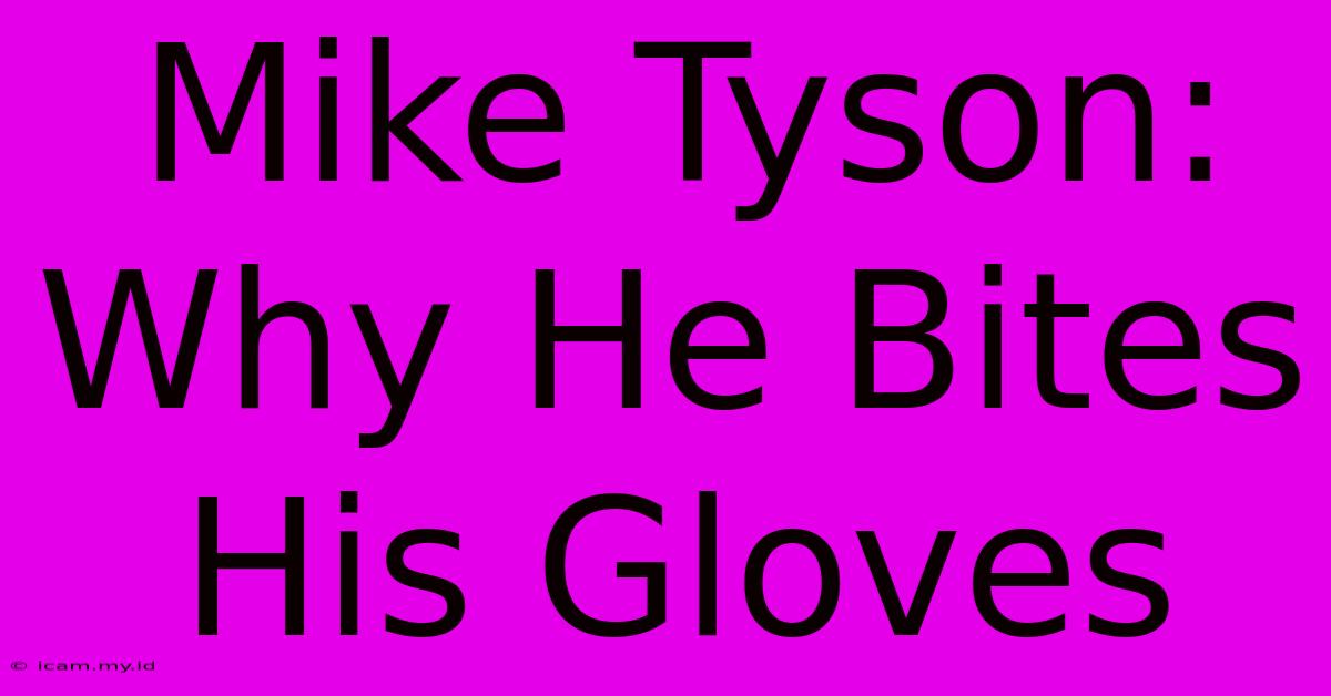 Mike Tyson: Why He Bites His Gloves Mike Tyson: Why He Bites His Gloves
