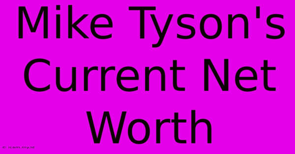 Mike Tyson's Current Net Worth