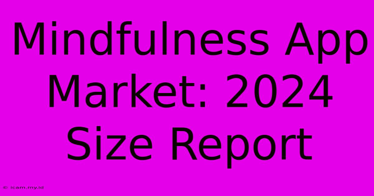 Mindfulness App Market: 2024 Size Report