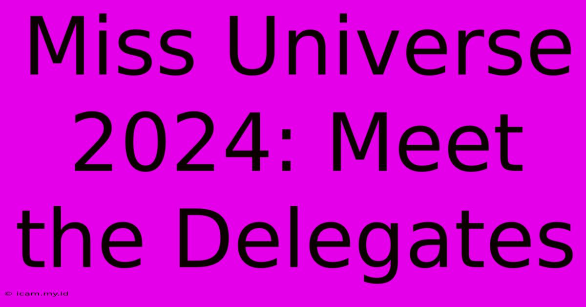 Miss Universe 2024: Meet The Delegates