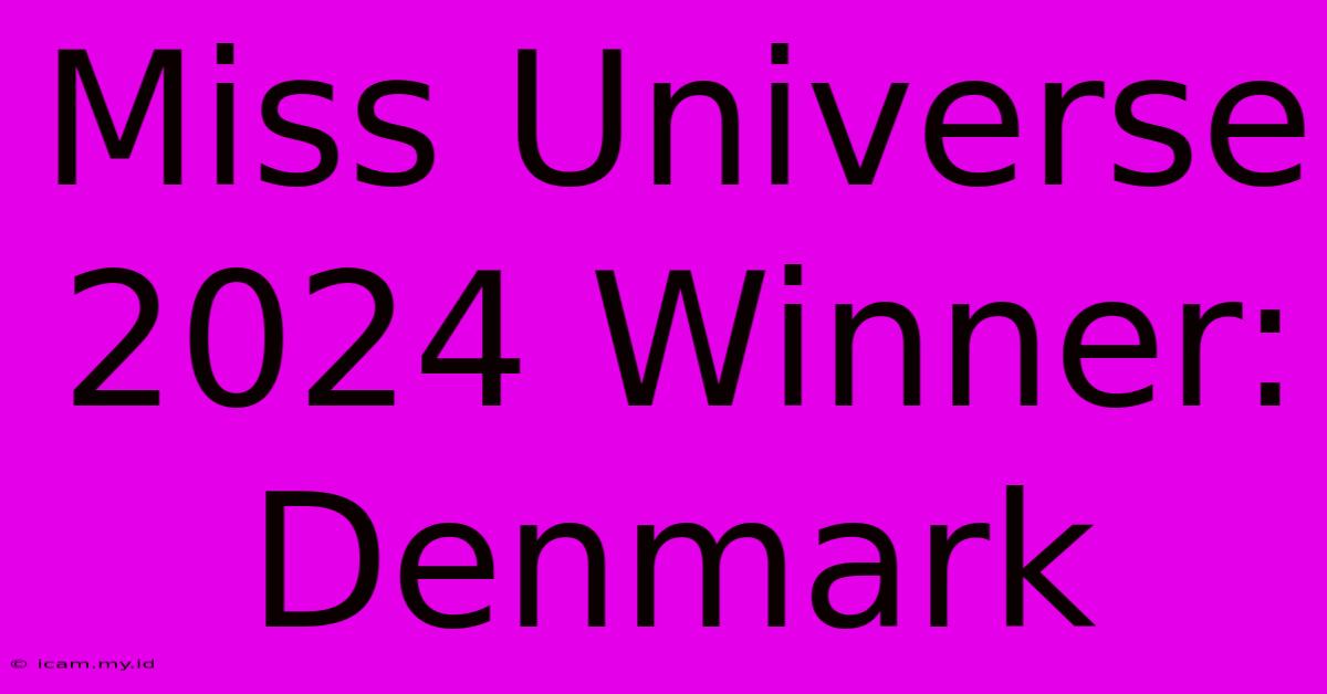 Miss Universe 2024 Winner: Denmark