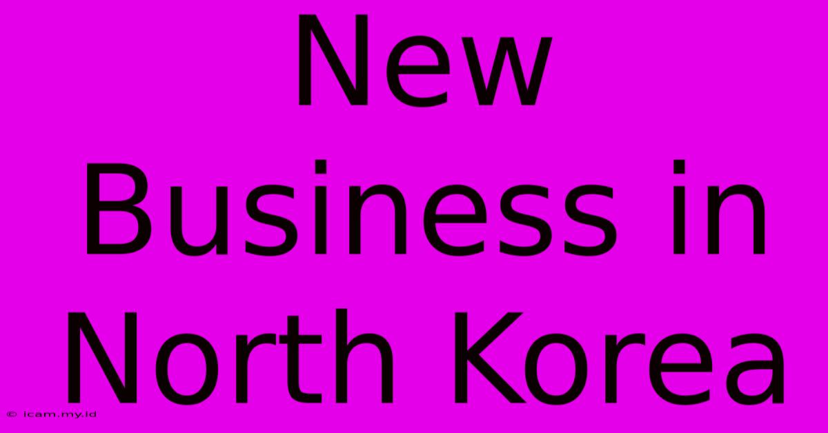 New Business In North Korea