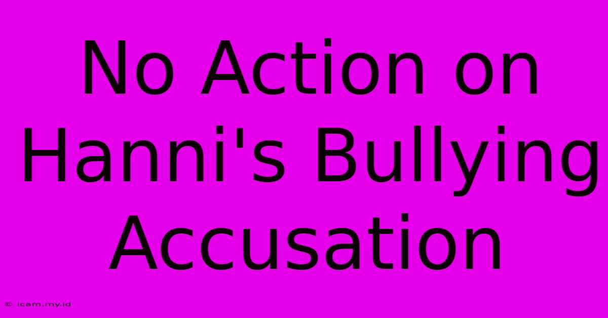 No Action On Hanni's Bullying Accusation