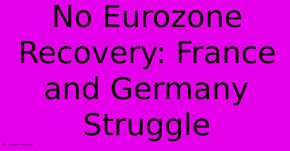 No Eurozone Recovery: France And Germany Struggle