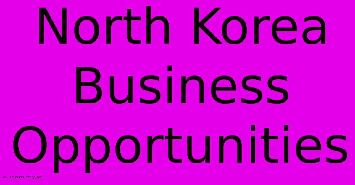 North Korea Business Opportunities