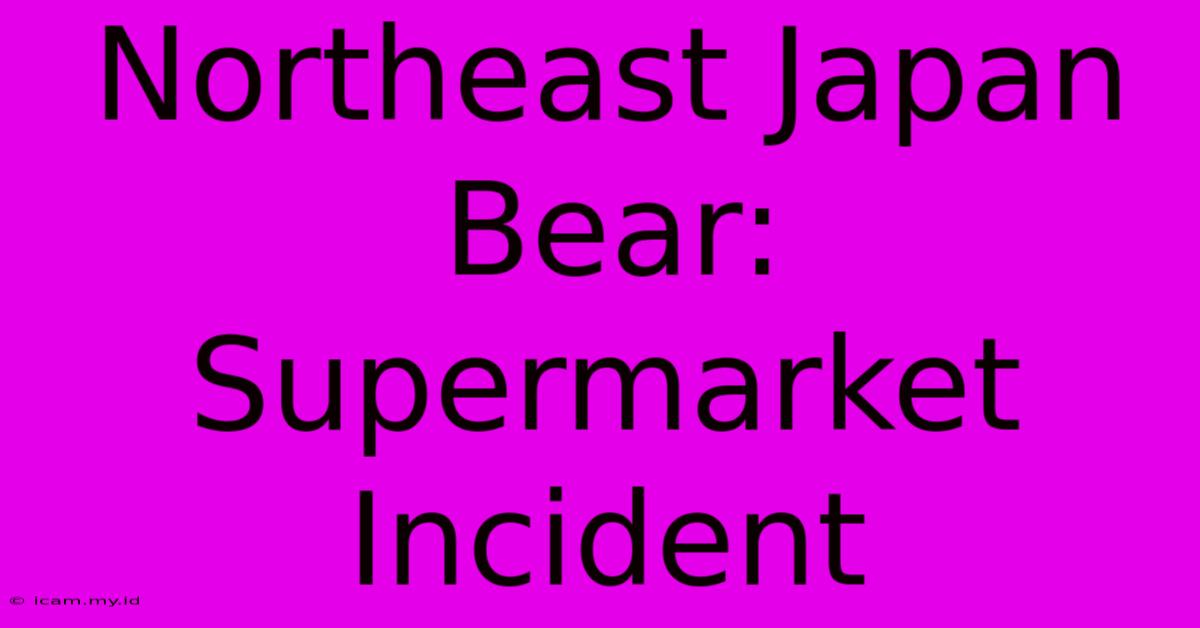 Northeast Japan Bear: Supermarket Incident