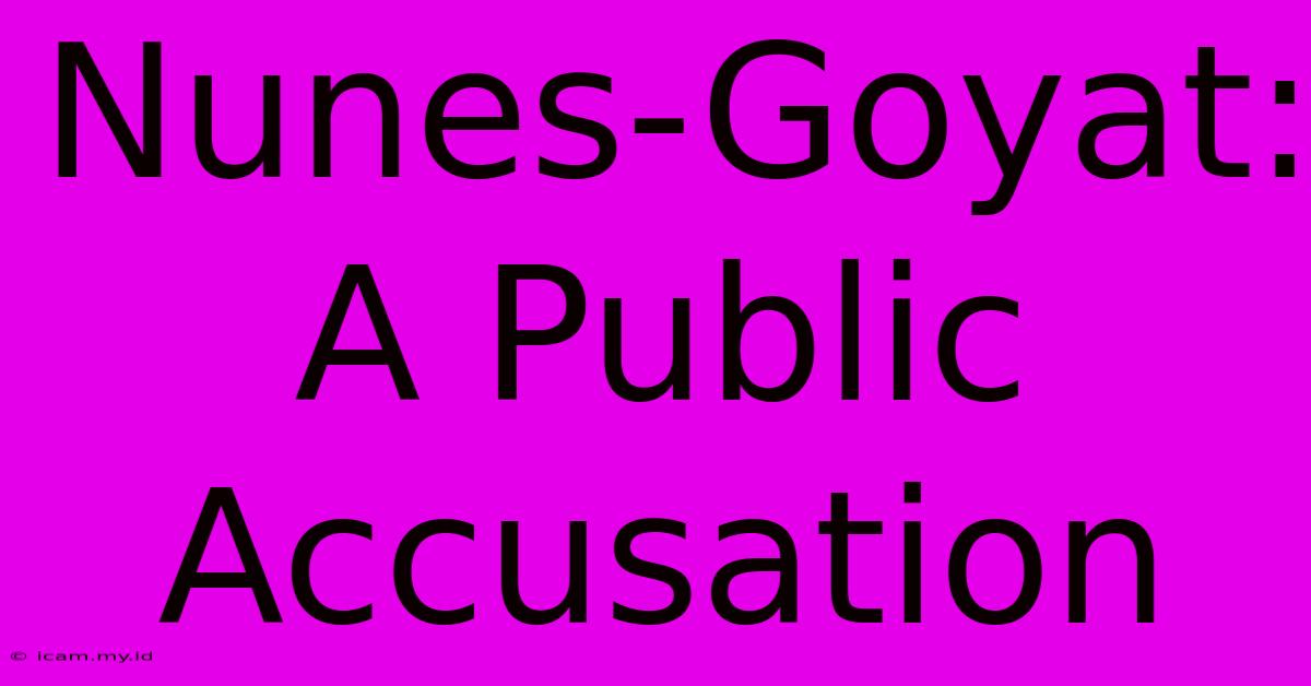 Nunes-Goyat: A Public Accusation