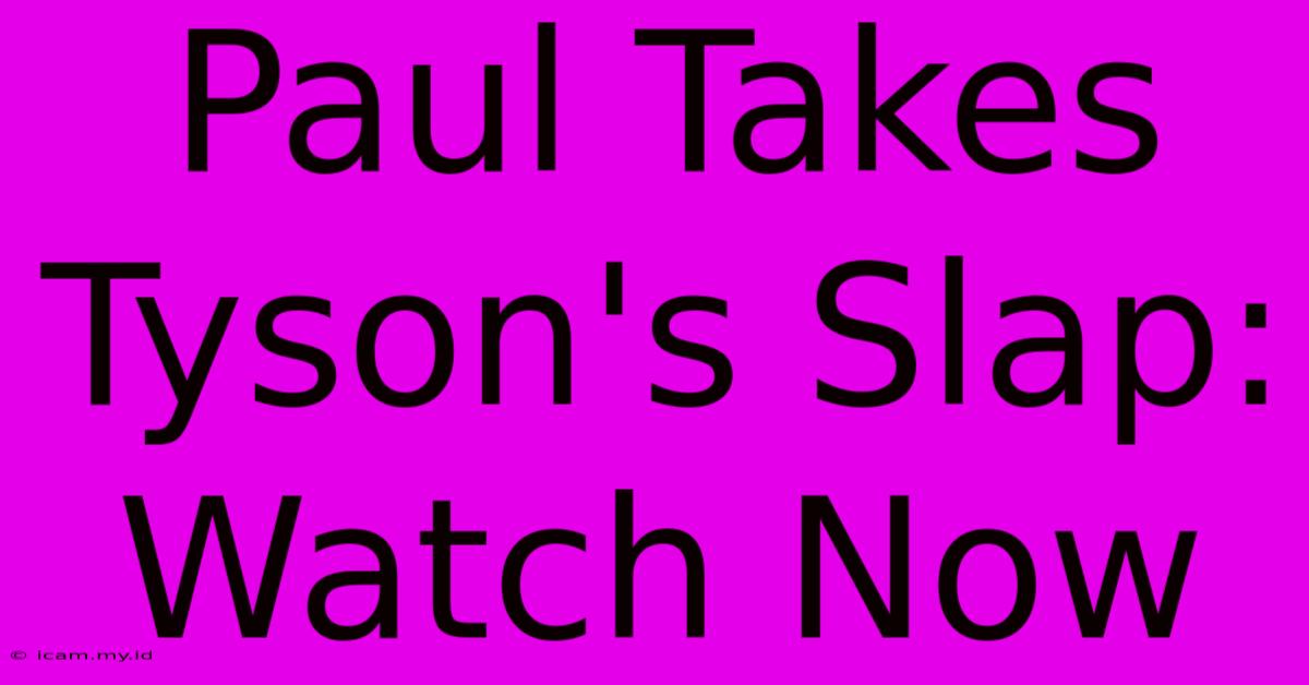 Paul Takes Tyson's Slap: Watch Now Paul Takes Tyson's Slap: Watch Now
