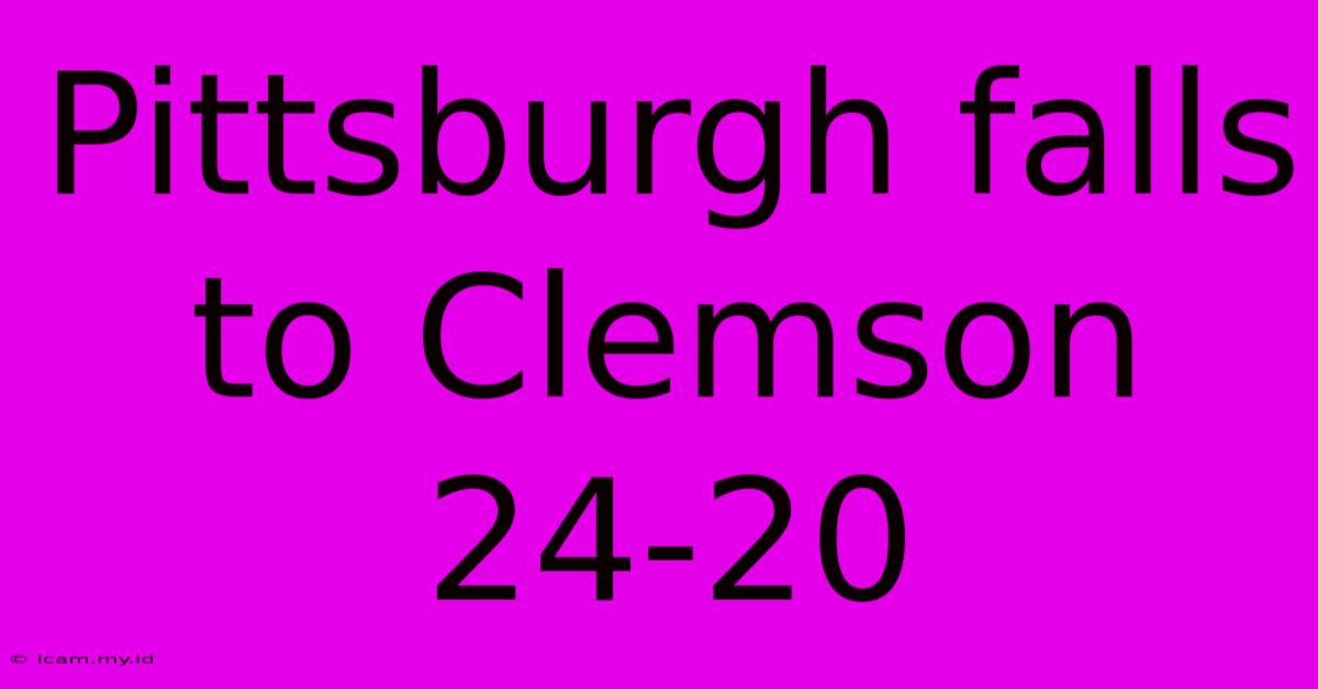 Pittsburgh Falls To Clemson 24-20