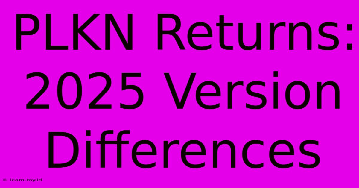 PLKN Returns: 2025 Version Differences