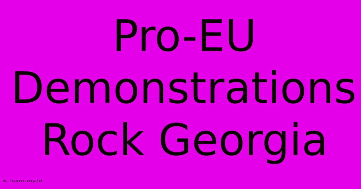 Pro-EU Demonstrations Rock Georgia