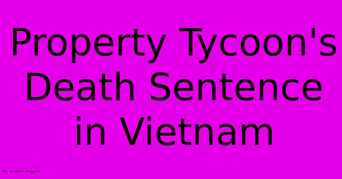 Property Tycoon's Death Sentence In Vietnam