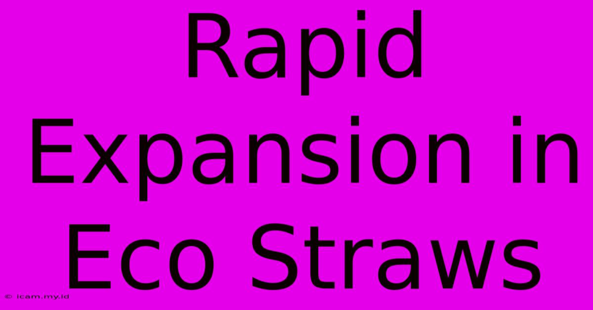 Rapid Expansion In Eco Straws