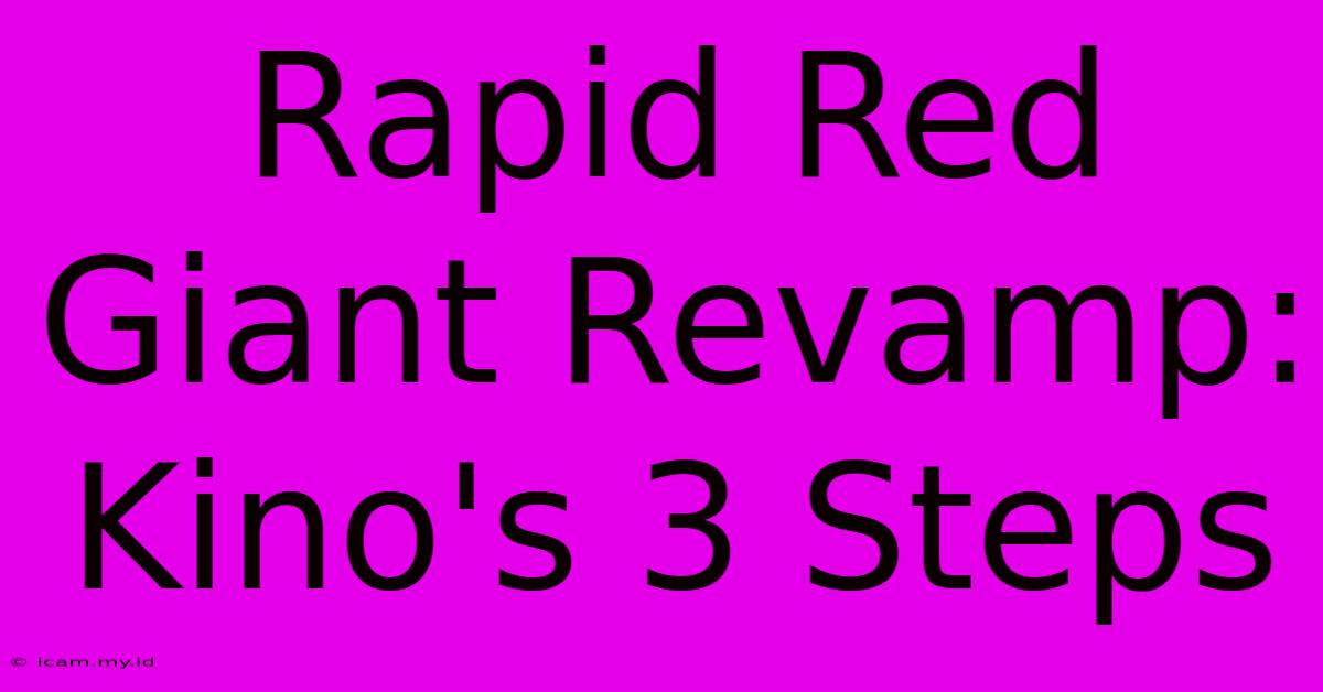 Rapid Red Giant Revamp: Kino's 3 Steps