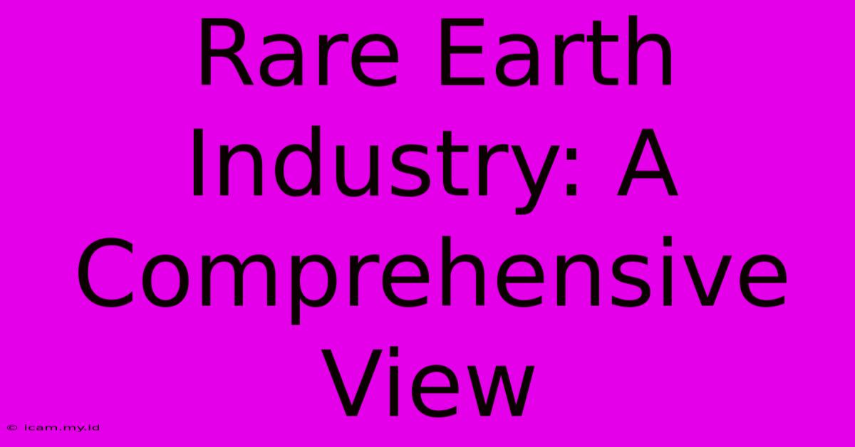 Rare Earth Industry: A Comprehensive View