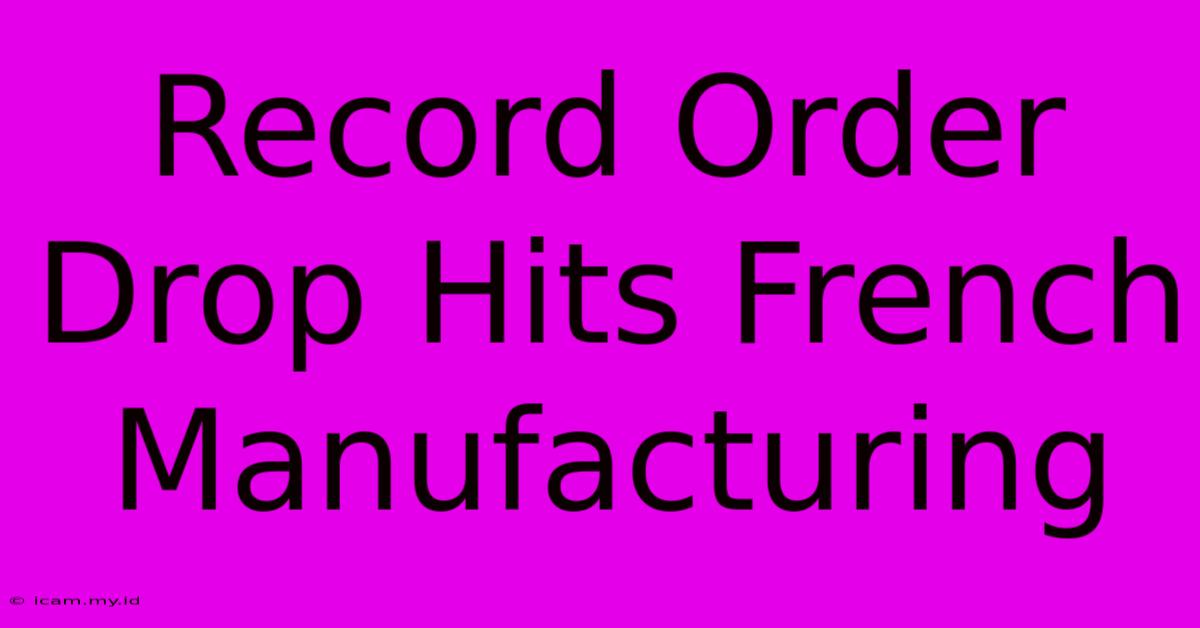 Record Order Drop Hits French Manufacturing