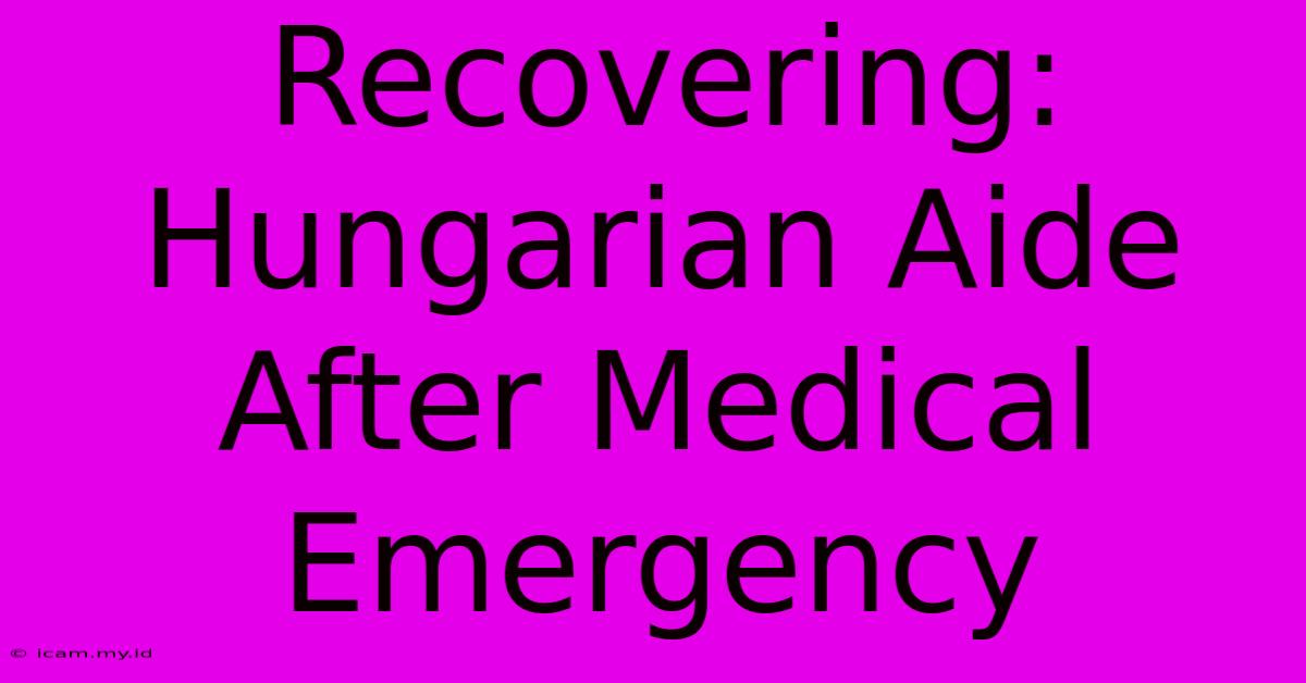 Recovering: Hungarian Aide After Medical Emergency