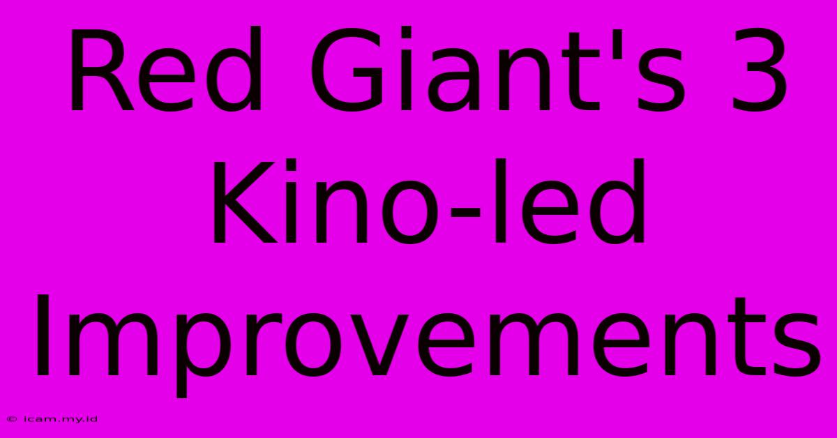 Red Giant's 3 Kino-led Improvements