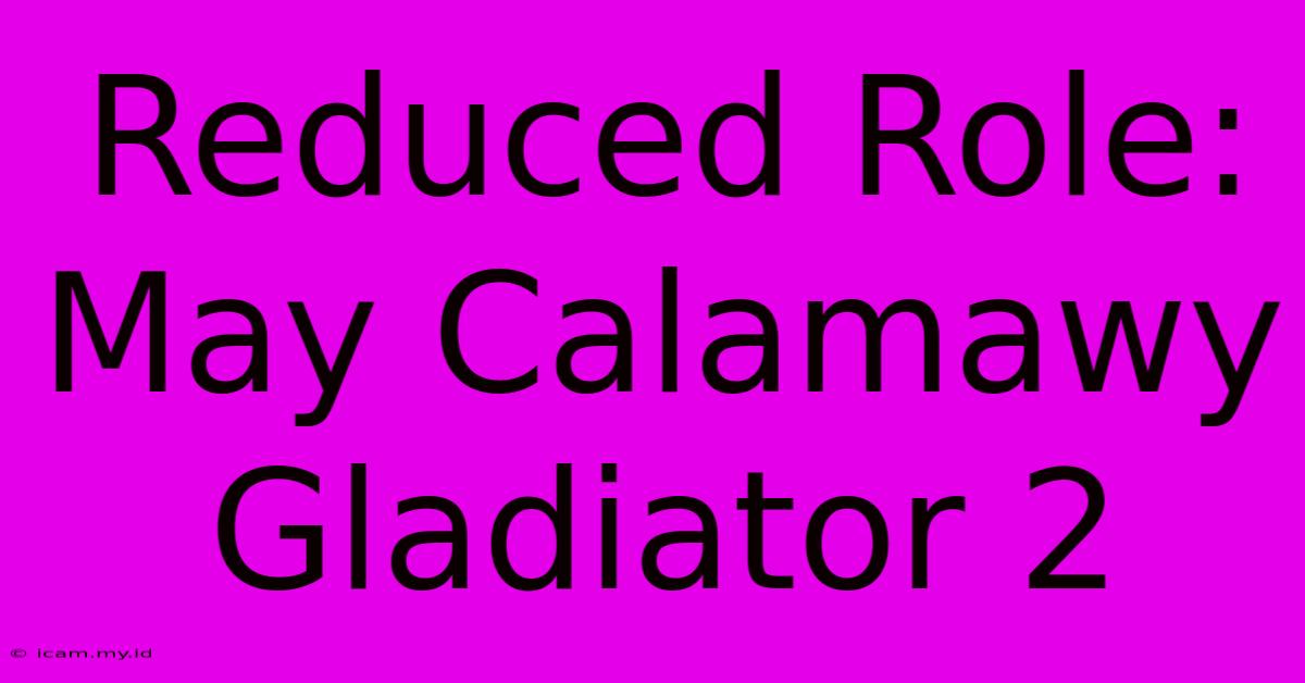 Reduced Role: May Calamawy Gladiator 2