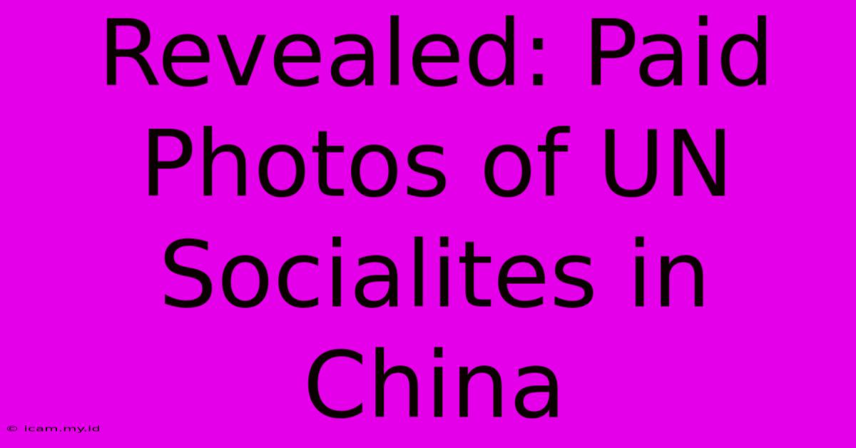 Revealed: Paid Photos Of UN Socialites In China