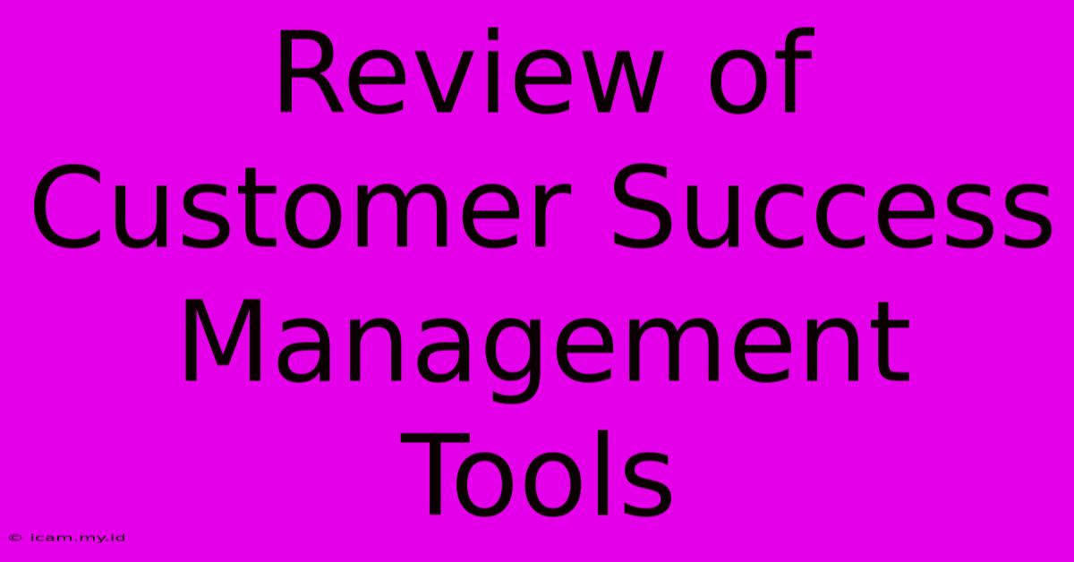 Review Of Customer Success Management Tools