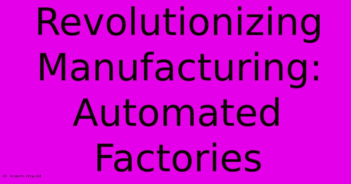 Revolutionizing Manufacturing: Automated Factories