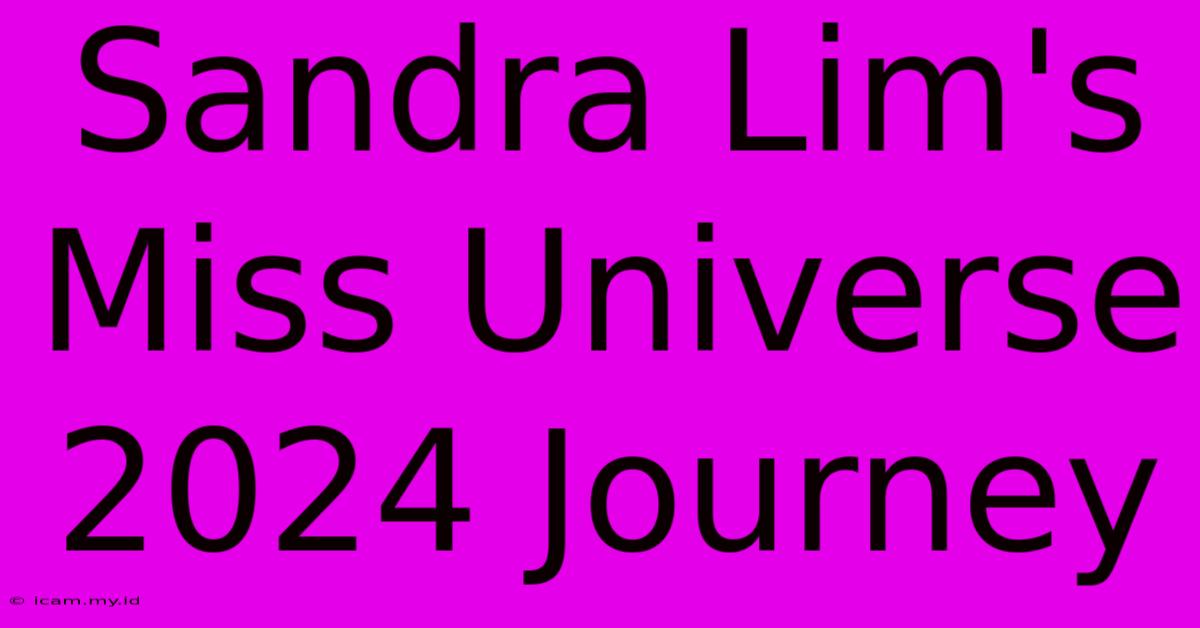 Sandra Lim's Miss Universe 2024 Journey